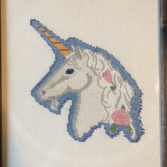 Vtg 80’s Unicorn cross stitch - Picture 8 of 12